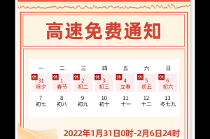 元旦高速免费时间2022最新通知-元旦高速免费吗2022年