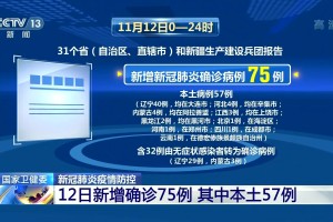 【31省区市新增本土确诊75例/31省区市新增本土确诊75例疫情】