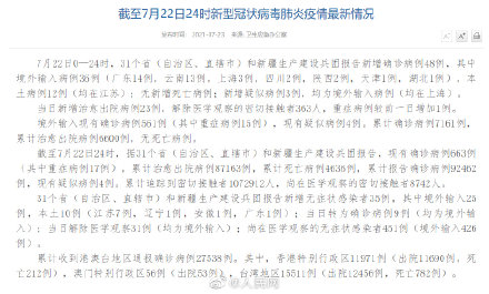 【31省新增21例确诊/31省新增确诊22例 其中】-第1张图片