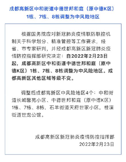 成都中风险地区全部清零,成都中风险解除了吗-第1张图片